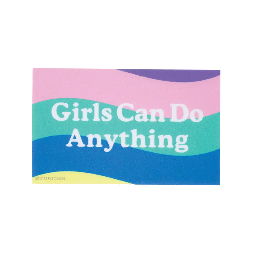 Girls Can Do Anything Flag Sticker
