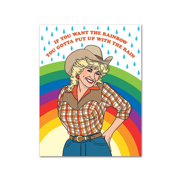 If You Want The Rainbow...Dolly Parton Card The Found Cards - Blank
