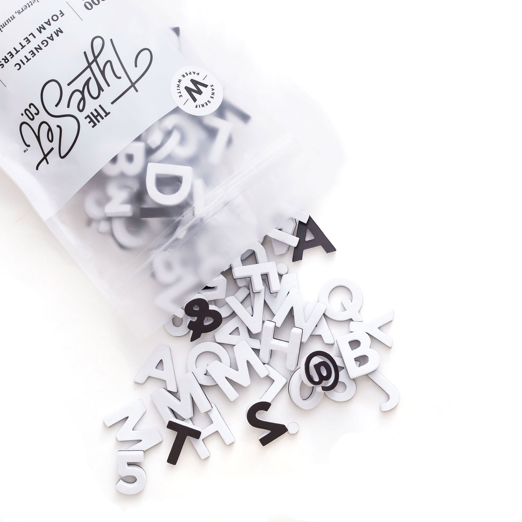 Soft Magnetic Letters - SANS SERIF - Paper White