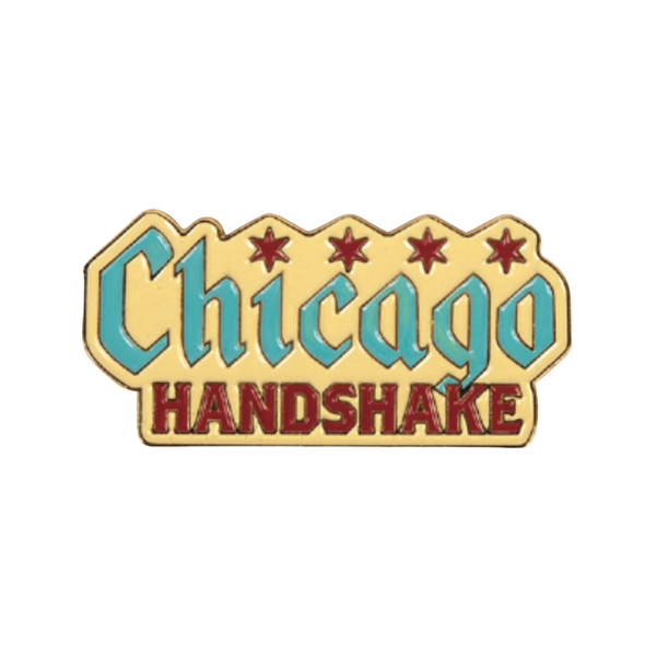 Chicago Handshake Beer Can Glass