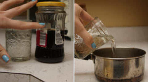 Pouring water into pot