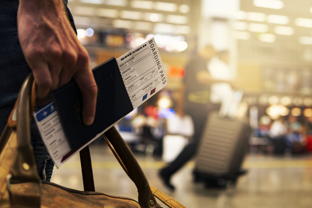 Boarding pass at airport