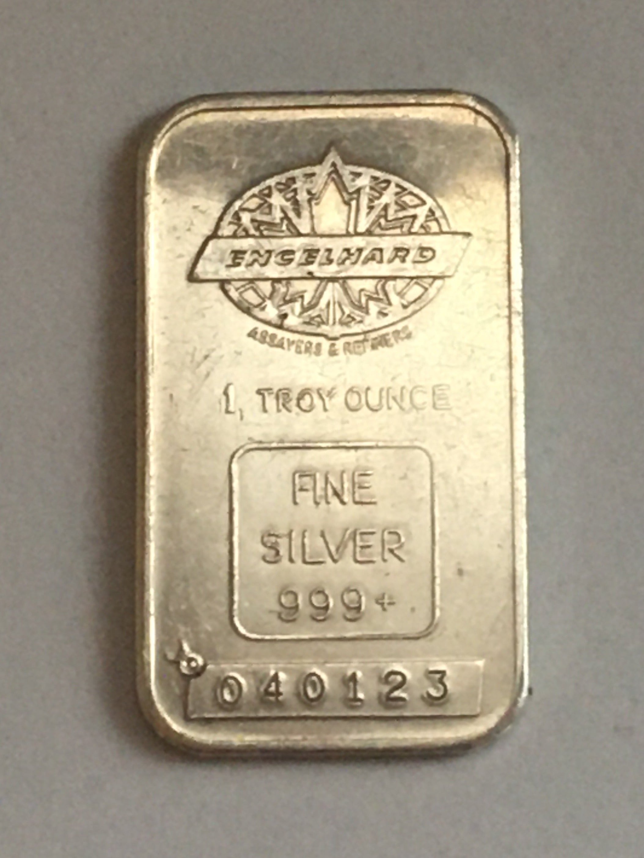 engelhard 100 oz silver bar serial number lookup