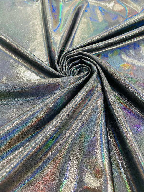 Holographic Foil Iridescent Spandex Fabric 2 Way Stretchy 60" Wide By  Yard