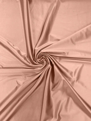 60" Heavy Shiny Satin Fabric - Blush - Stretch Shiny Satin Fabric Sold By Yard - METATRON FABRICS - Shiny Fabric