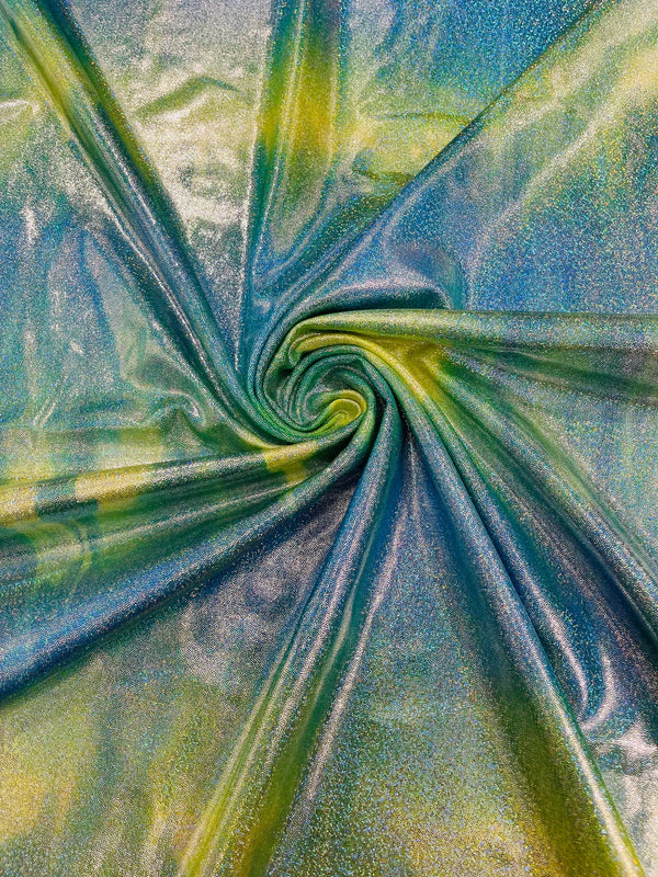 Iridescent Foggy Foil Fabric - Oil Slick 58/60 Stretch Foil Velvet Fa
