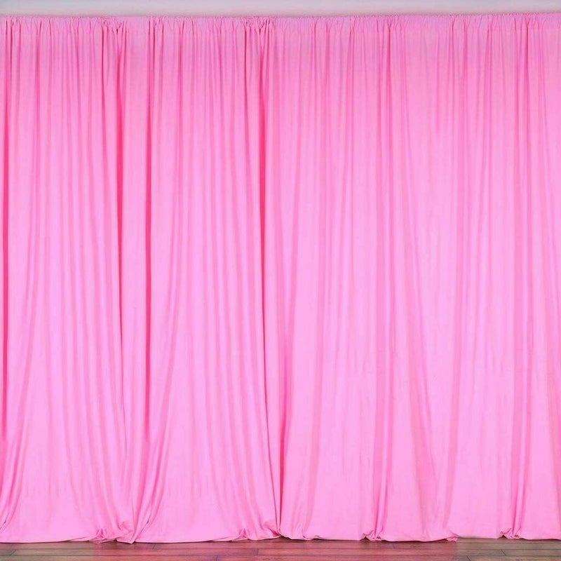 10 ft. Wide X 8 ft. Tall - Hot Pink - Curtain Polyester Backdrop High