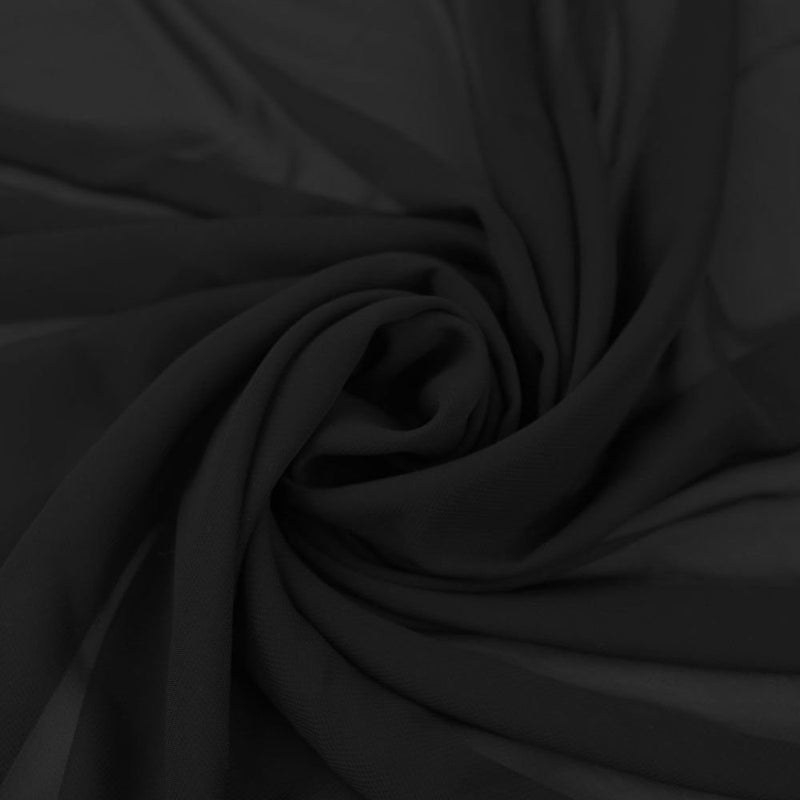 chiffon fabric black