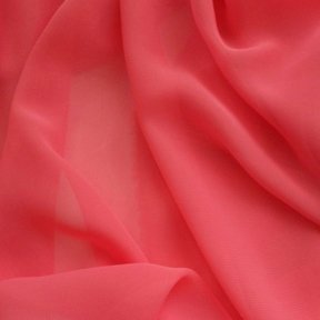 coral chiffon fabric by the yard