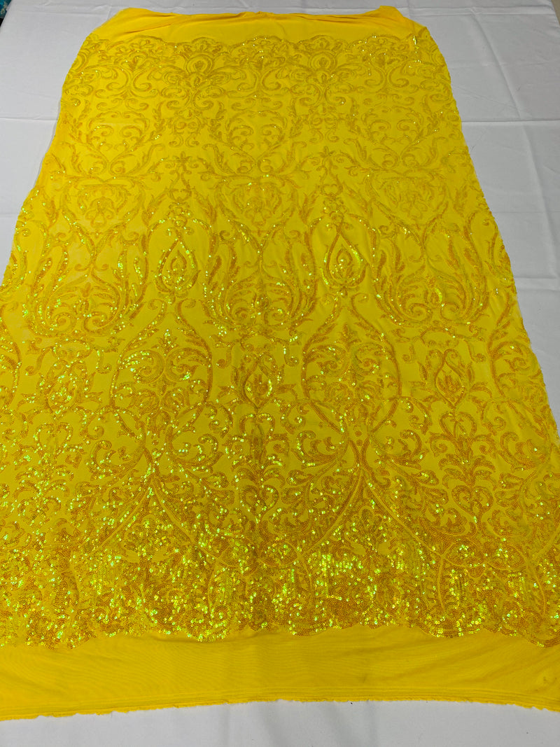 yellow mesh fabric