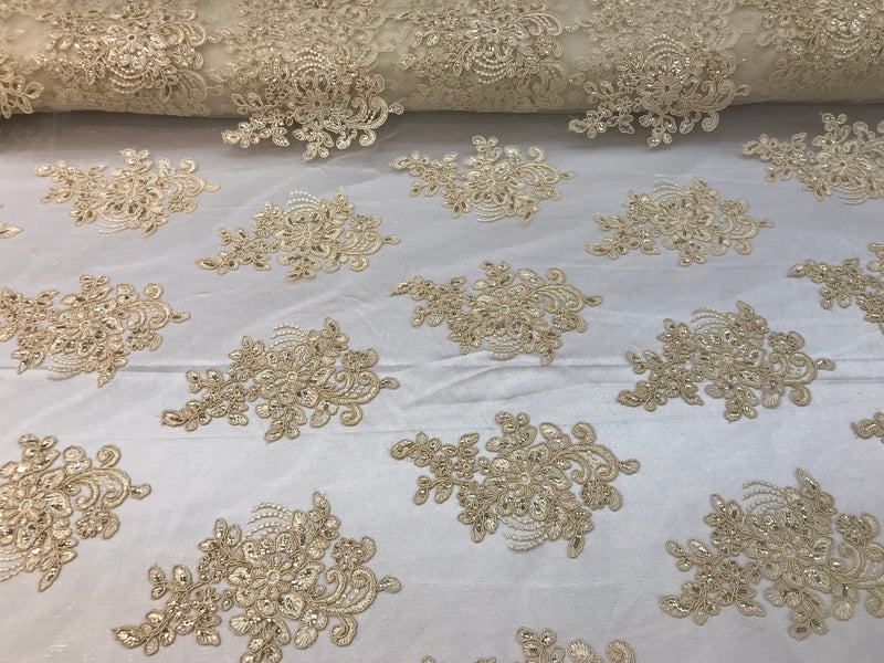 beige lace fabric