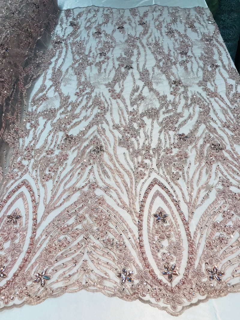 blush lace fabric