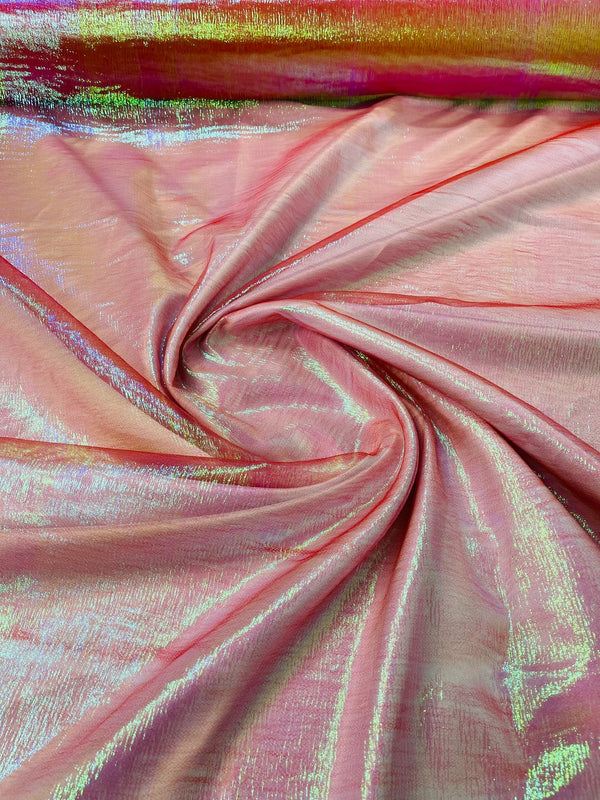 Crushed Sheer Organza - Iridescent Yellow - 45 Organza Fabric for Fas