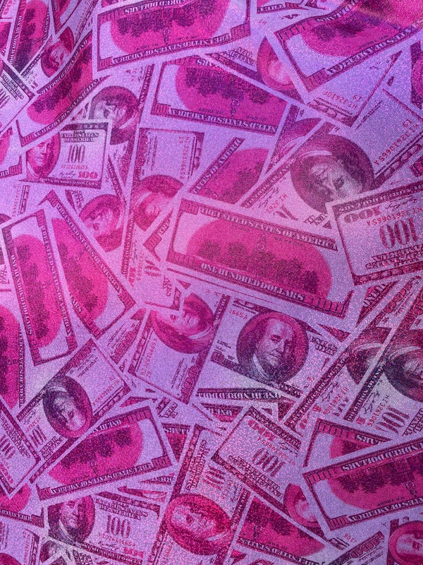 White with Pink Money  Spoonflower
