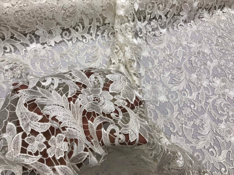 ivory guipure lace fabric