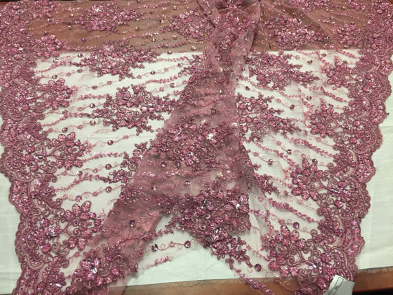 dusty pink lace fabric