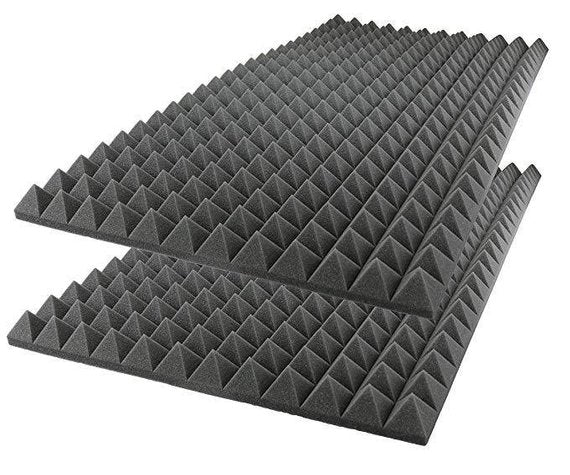 YGM Acoustic Foams® Pyramid Acoustic Panels 12 X 12 X 2, 38 Kg/m³ High  Density Premium Grade Studio Noise, Echo Reduction and Absorption, 3D