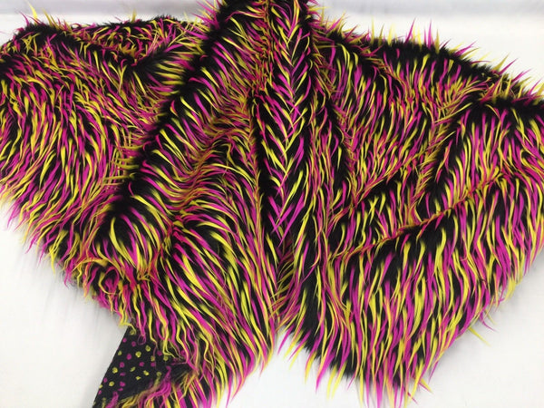 Canadian multi color Faux Fur Fabric By The Yard