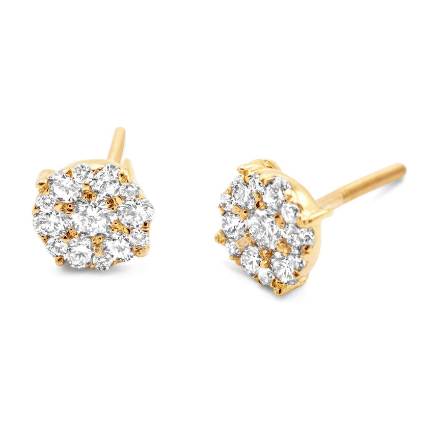 10k Yellow Gold Diamond Earrings 050ctw Nyc Luxury