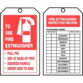 fire extinguisher inspection card