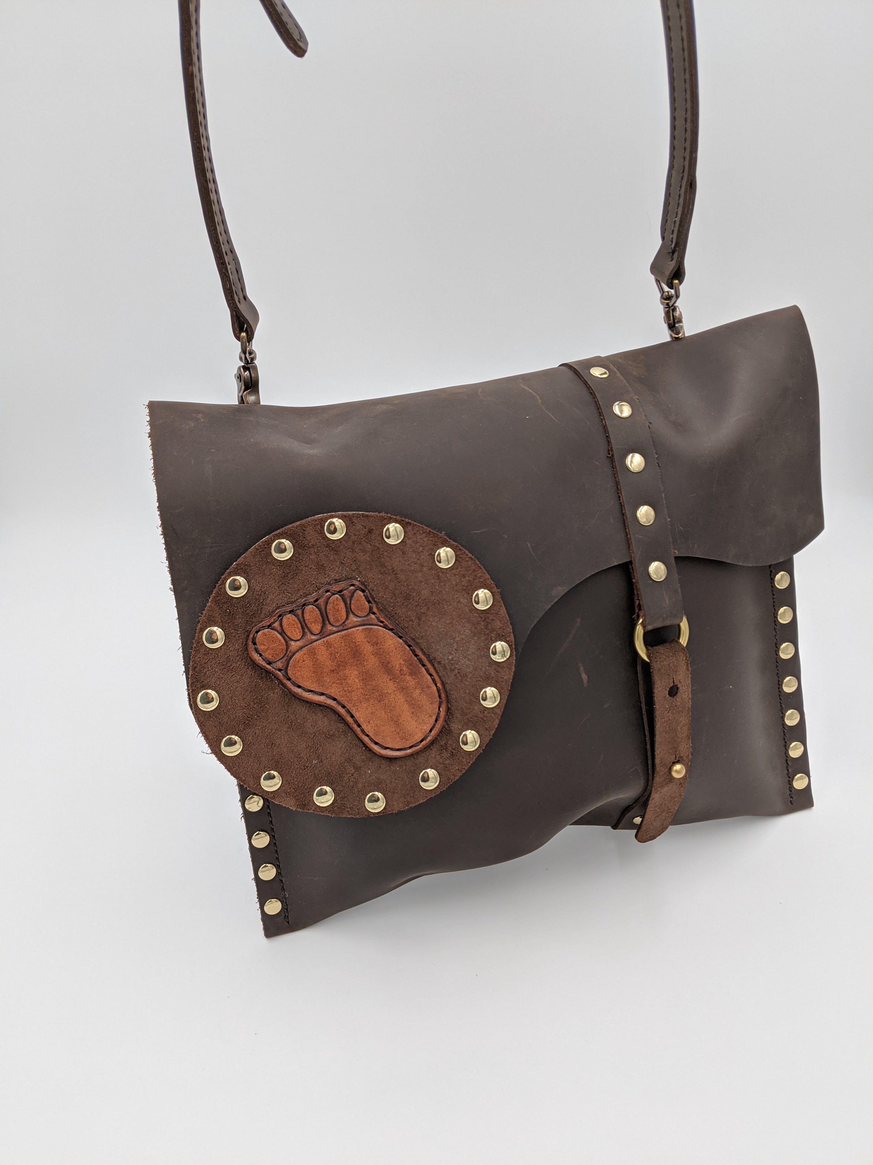 big leather messenger bag