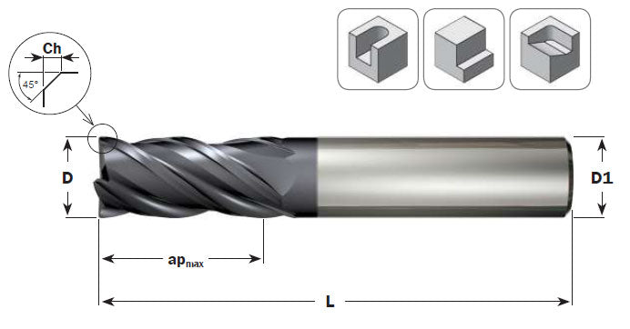 Evolute Endmills V14F Picture