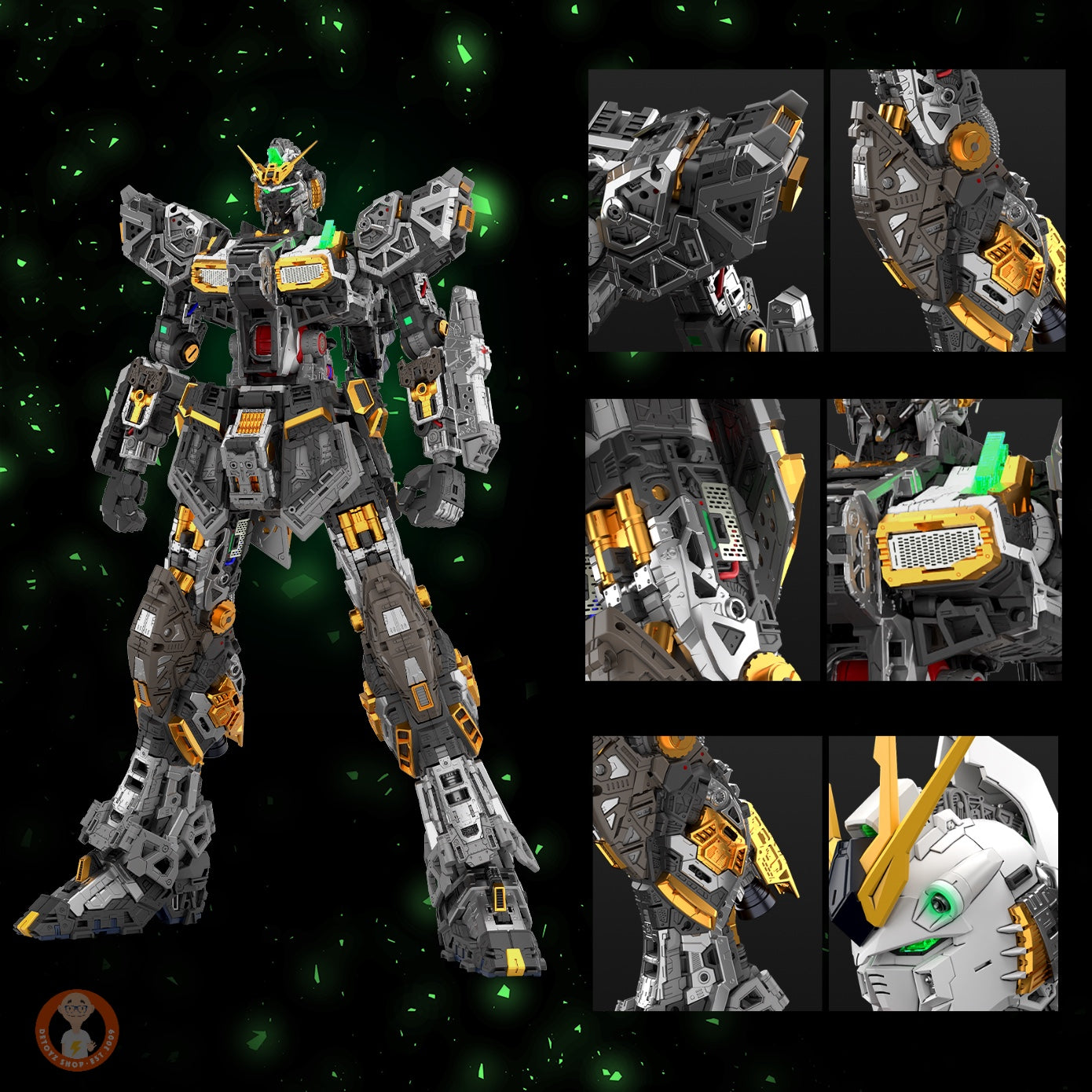 PGU RX-93 Nu Gundam Inner frame showing color layered Metallic frame