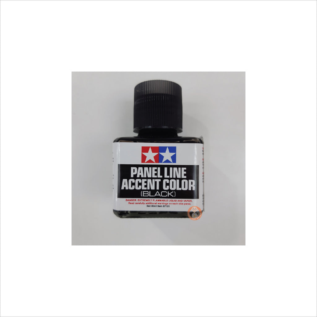 Tamiya Panel Line Figure Accent Color 87131 Black (40ml) For Model