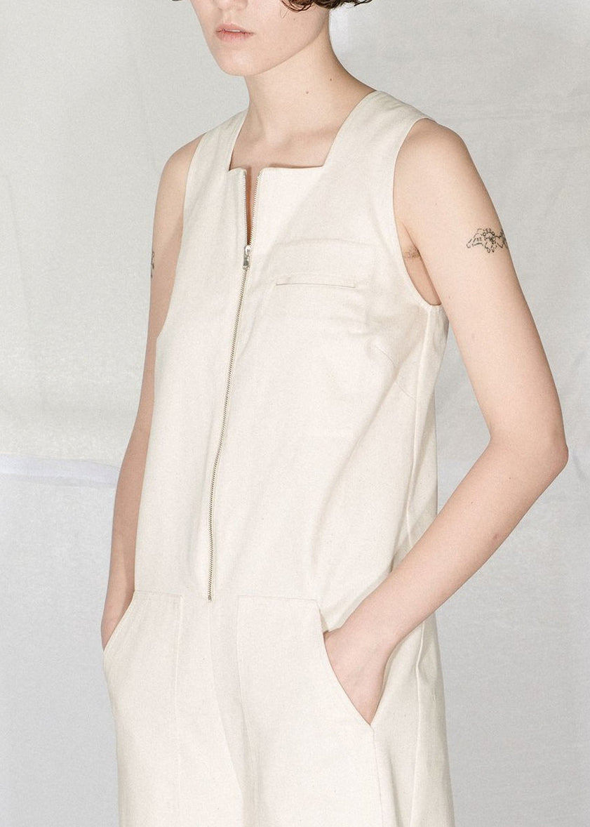 sleeveless utility jumpsuit