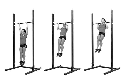 Wide grip pull-ups to the front