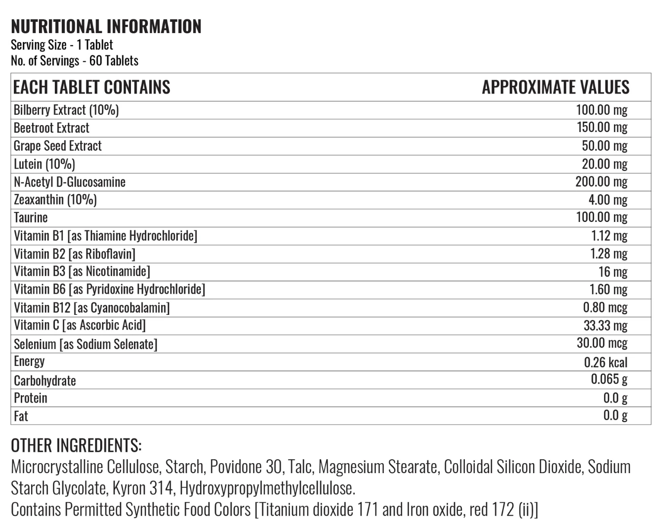 Nutritional Information SeeStead