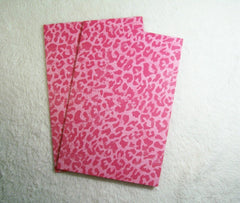 Pink Leopard Print Mini Pocket Folders