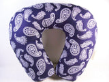 Blue Paisley Print Travel Pillow by Chained Dolls