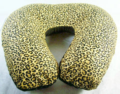 Cheetah and Black Travel Pillow