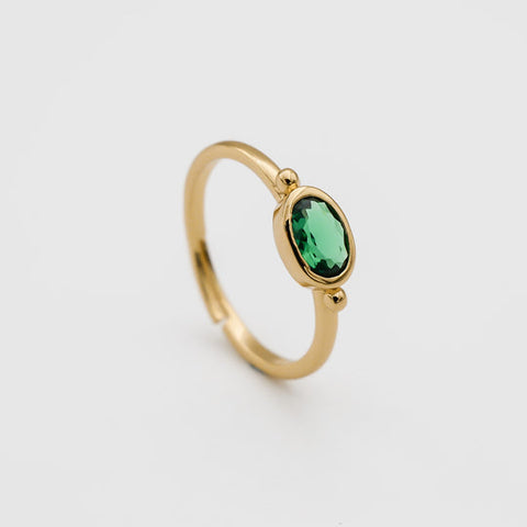 birthstone ring gold jewellery adjustable ring