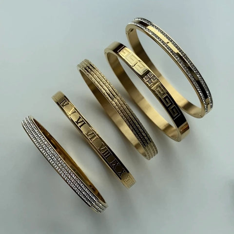 gold bangle collection
