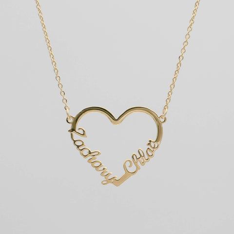 Unusual Valentine's Gifts - Double Heart Necklace
