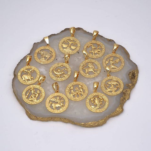 Zodiac Necklaces, Signs & Compatibility - 12 gold zodiac necklace