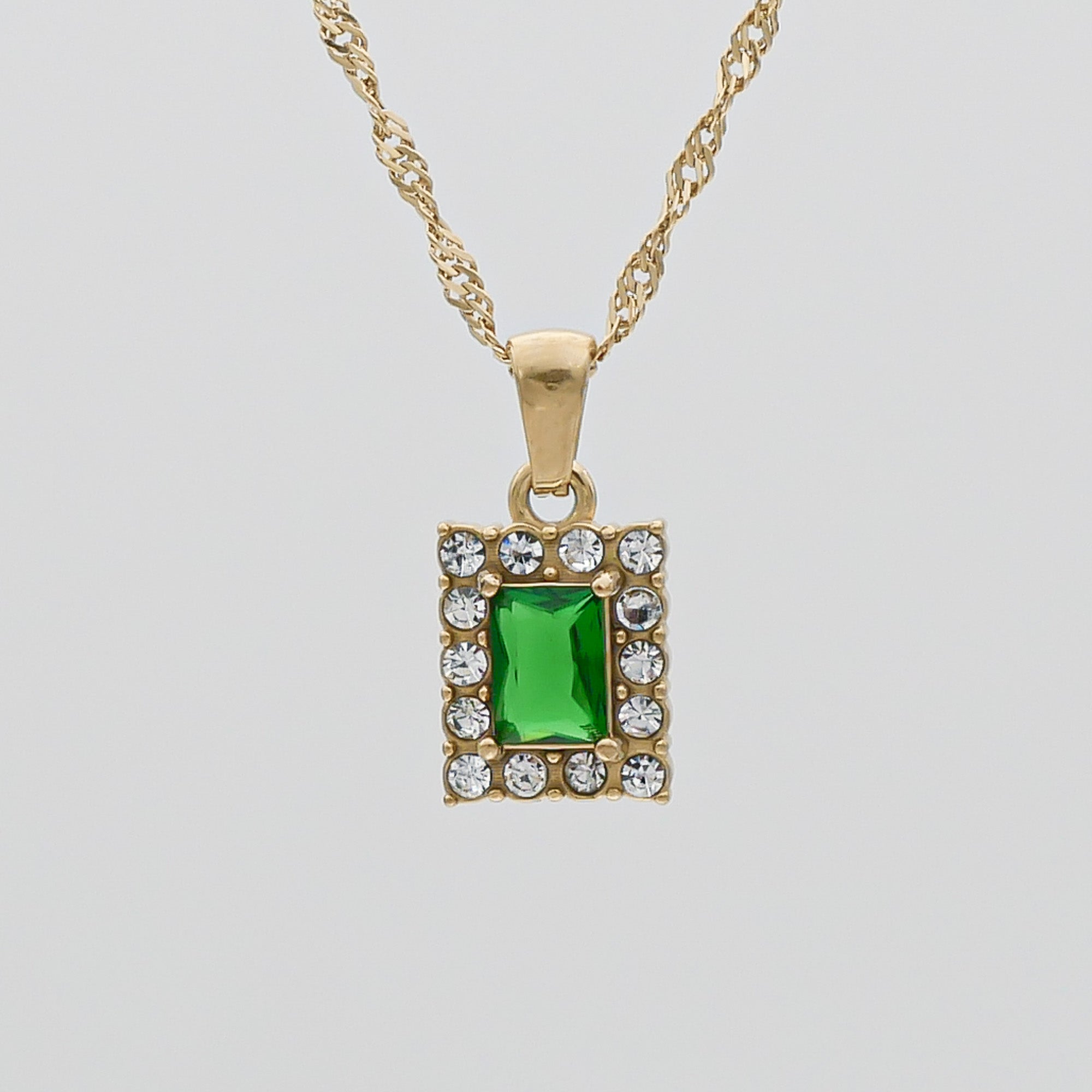 Gaia Gemstone Tablet Necklace | Pendant Necklace | PRYA Jewellery