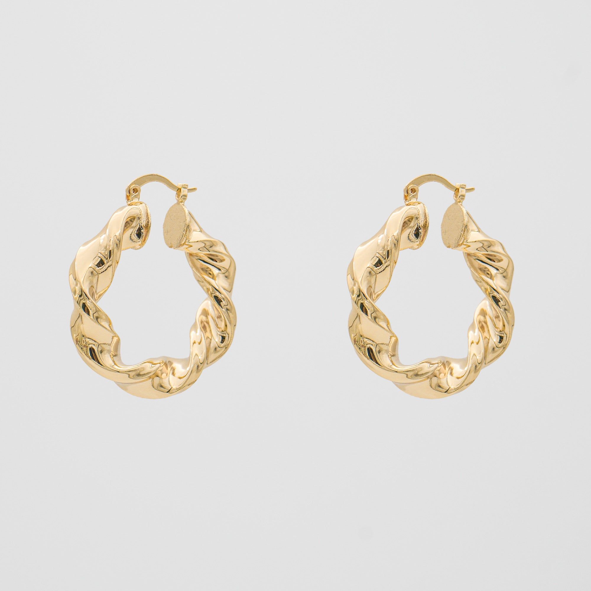 Maya Thick Twisted Hoops - Large Hoop Earrings - PRYA UK