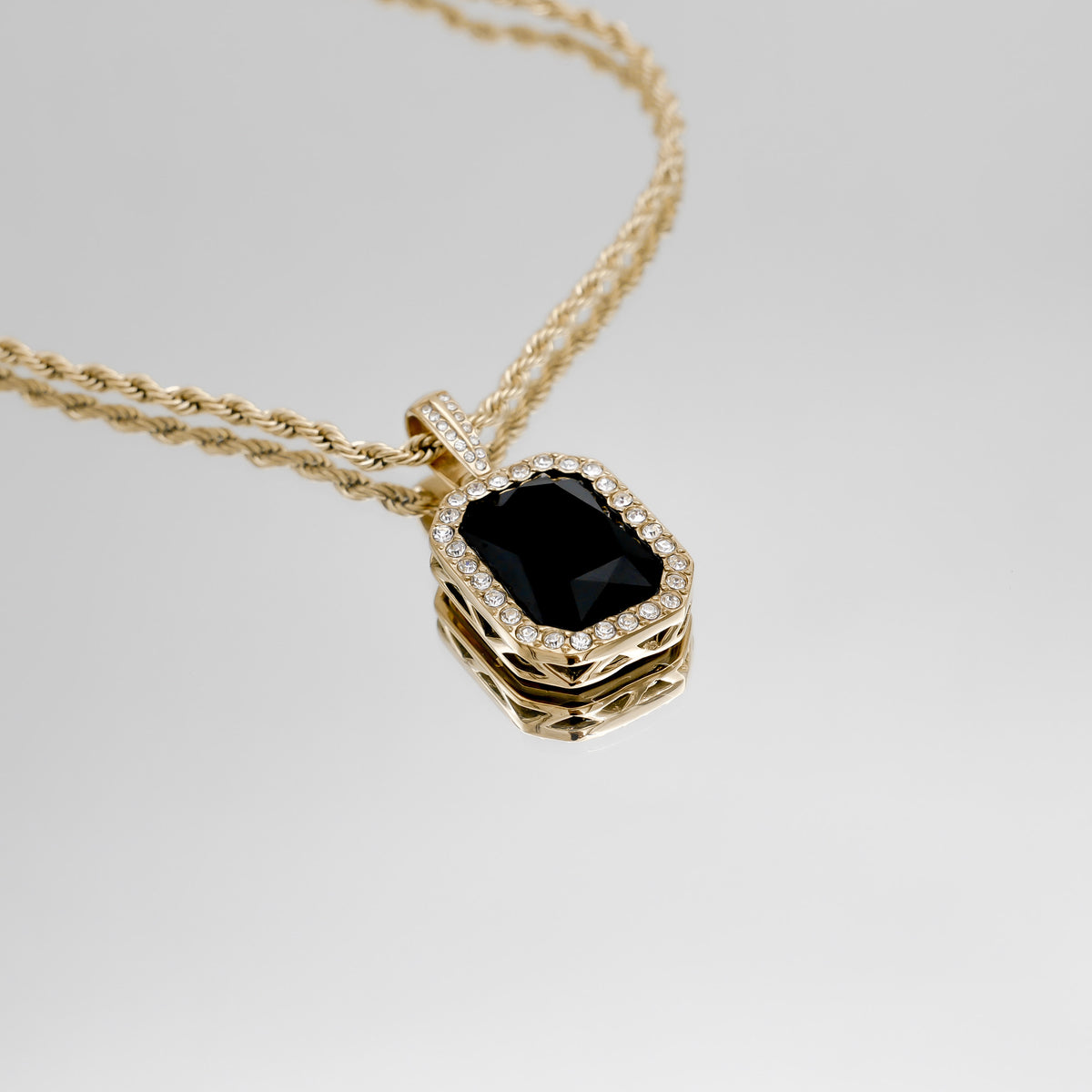 Amelia Onyx Tablet Necklace Prya Jewellery Uk 