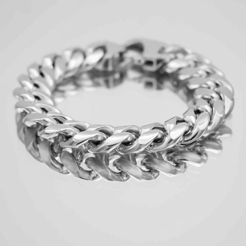 bracelet chaîne cubaine en argent