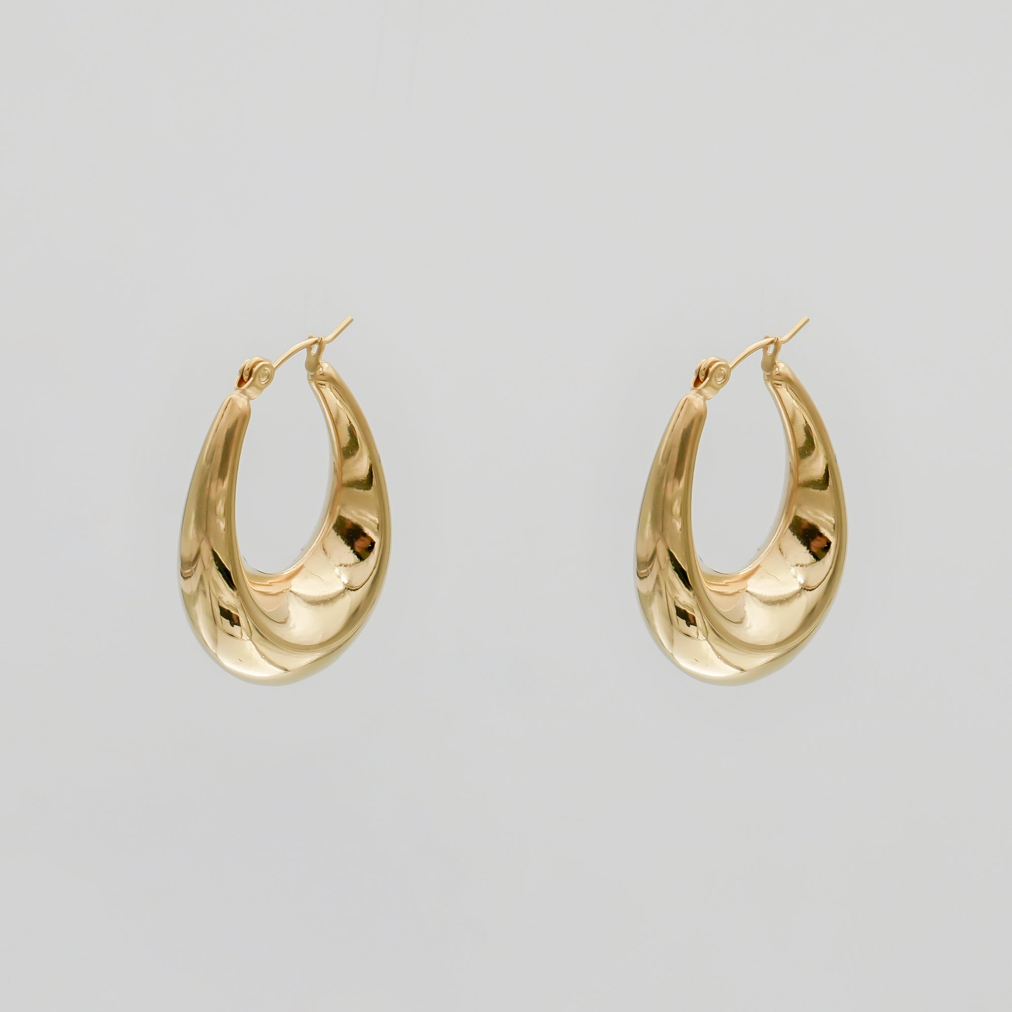 Alyssa Loop Earrings | Oval Hoop Earrings | PRYA Jewellery