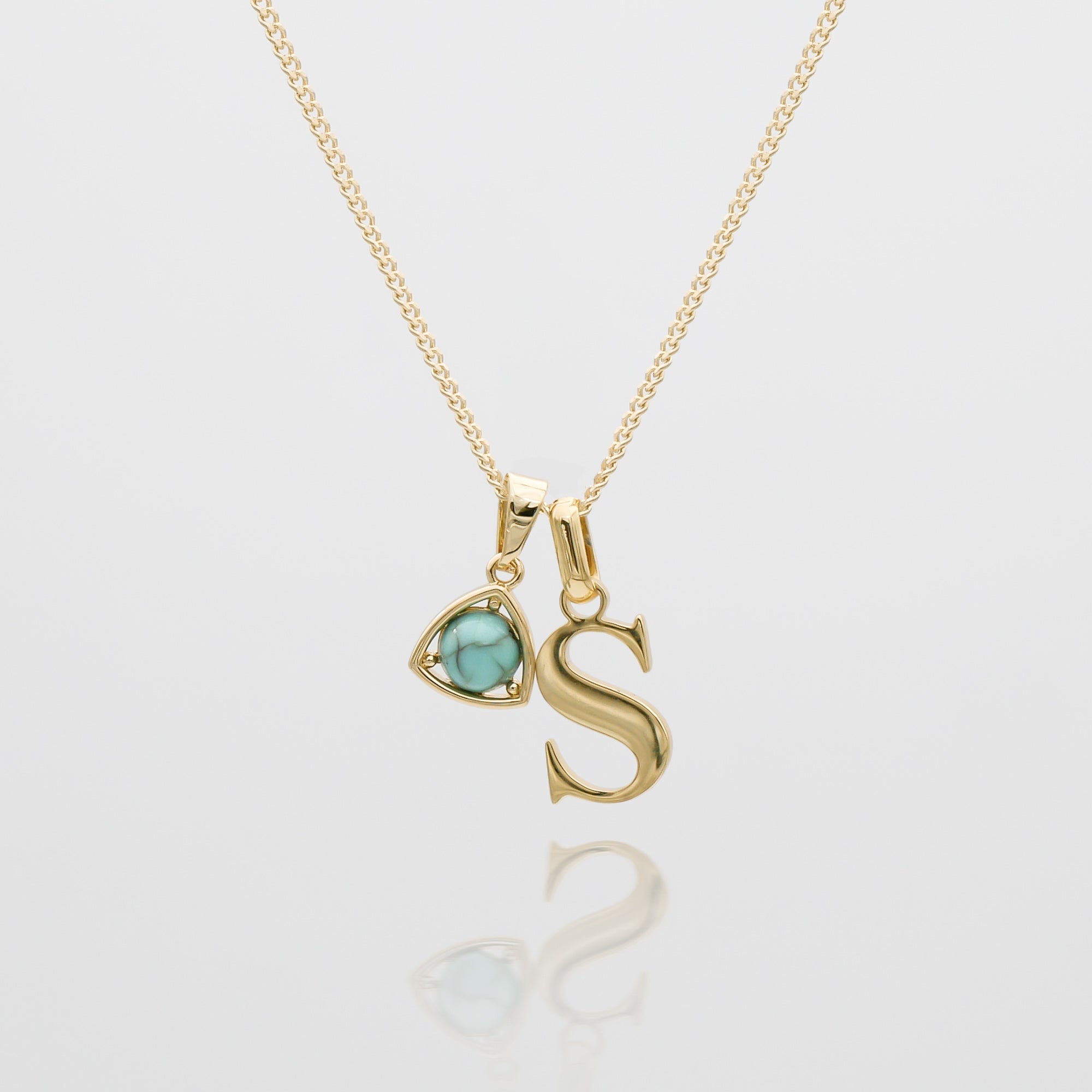 Image of Kayla Initial & Birthstone Necklace