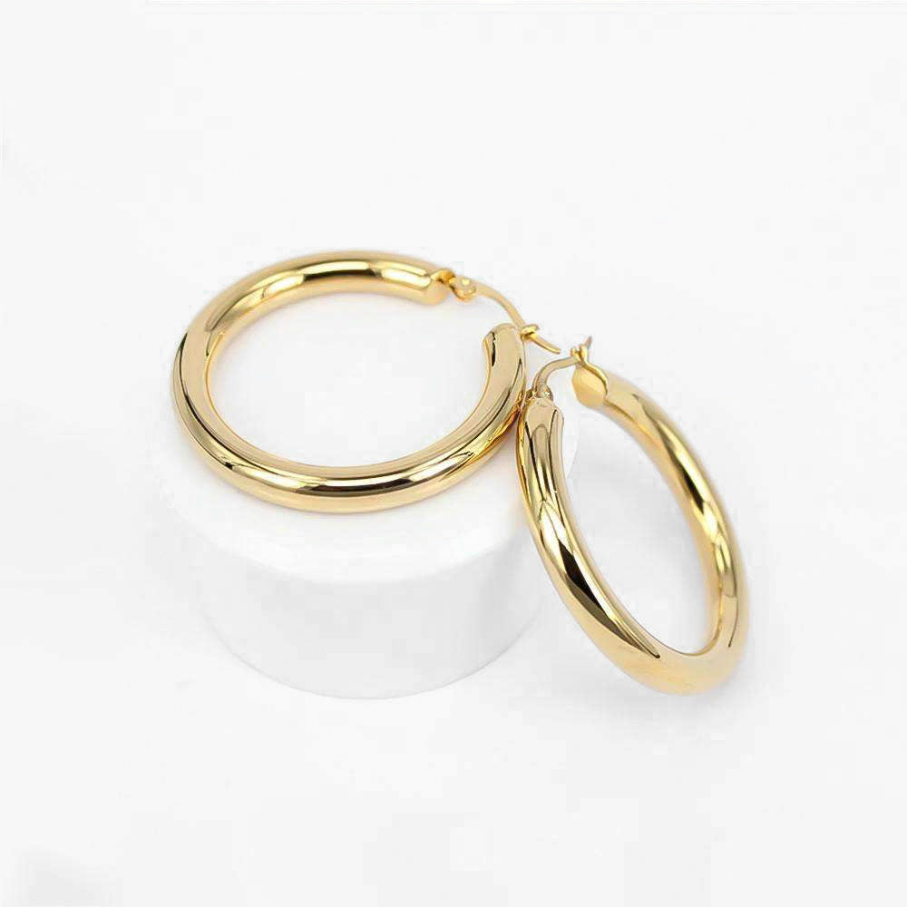 Classic Gold Filled Hoops - Hoop Earrings - PRYA Jewellery