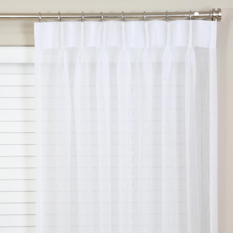 Pinch pleated sheer panels 144w x 96L white sold as a pair – Fabulous