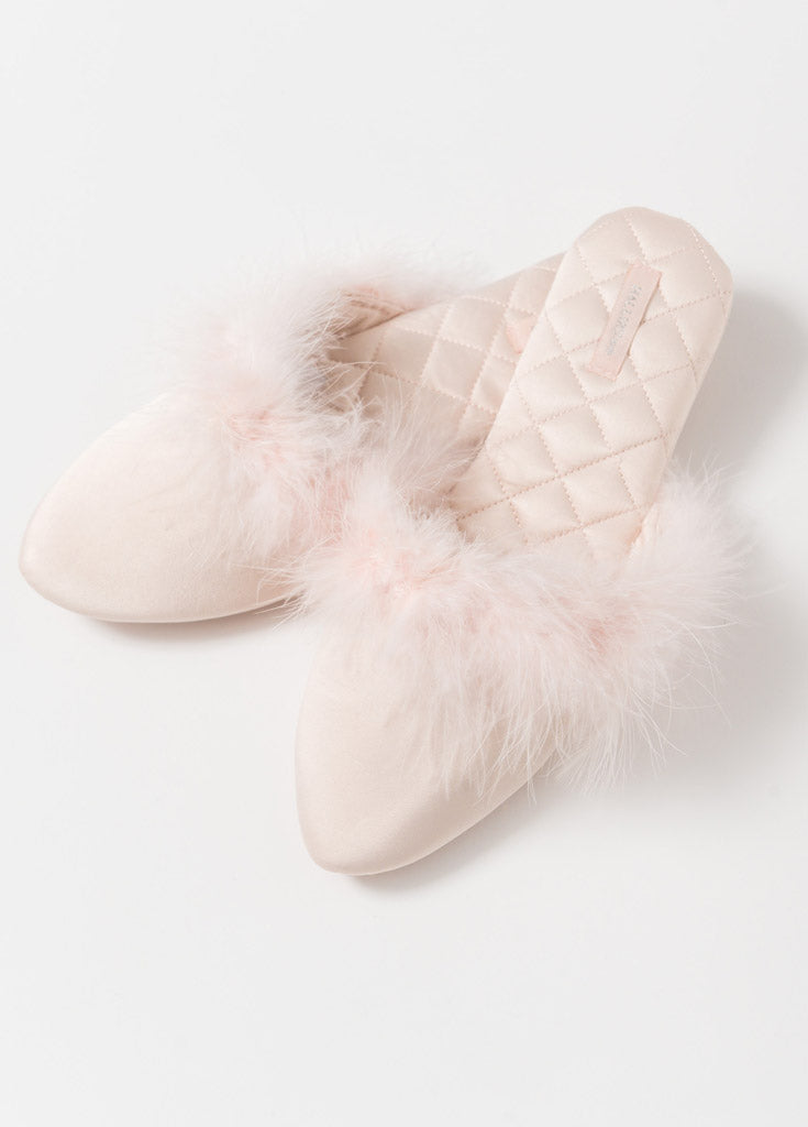 Huisje ziekte Albany Luxe Feather Slipper - Robed With Love