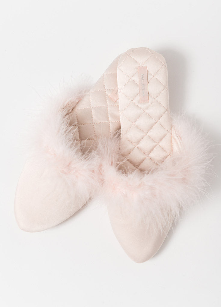 Huisje ziekte Albany Luxe Feather Slipper - Robed With Love