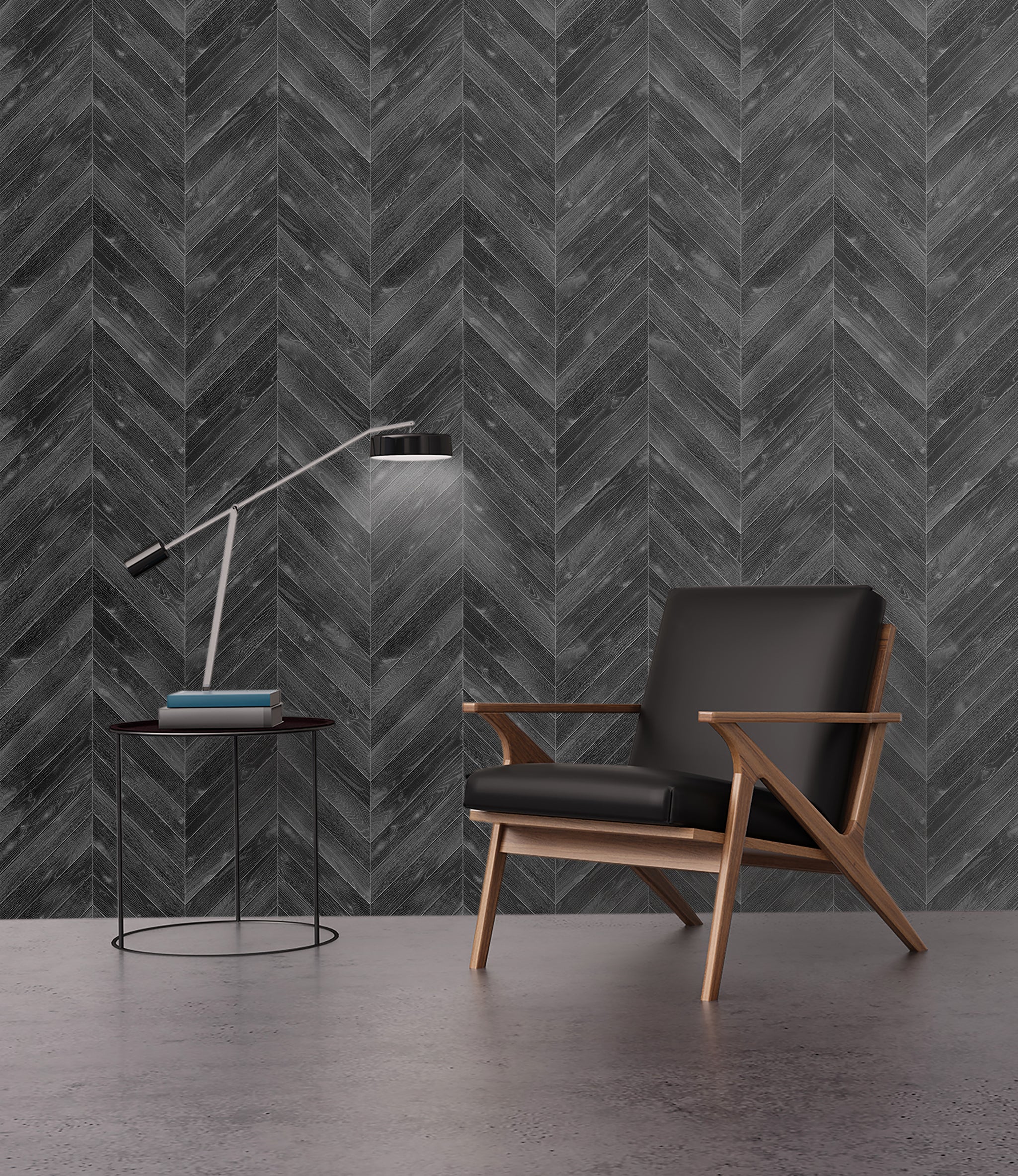 Wallpaper Herringbone black  Wallpaper from the 70s