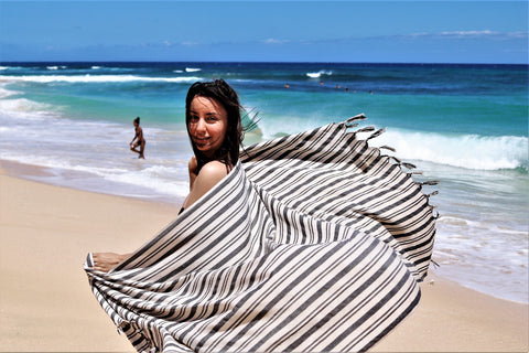 Organic Linen Beach Towel Extra Large Beach Towel Big Beach 